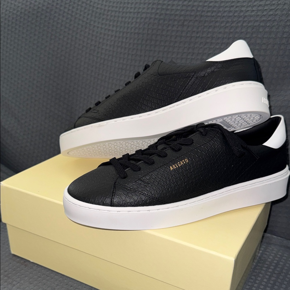Axel Arigato Black and White Textured Men's Sneakers